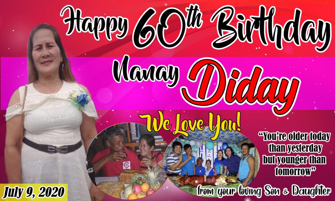 60th Birthday Tarpaulin Design