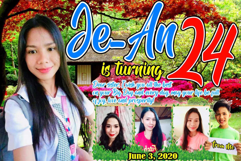 Forest Theme 24th Birthday Tarpaulin Design