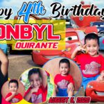 Lightning Mc Queen 4th Birthday Tarpaulin Design