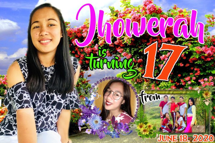 Flower garden 17th Birthday Tarpaulin Design