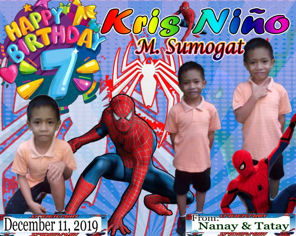 Spiderman Layout for Birthday Tarpaulin Design - Template| PSD File
