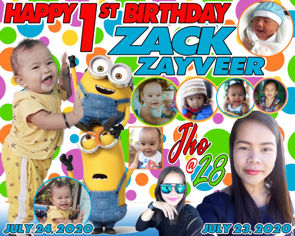 Minions 1st Birthday Tarpaulin Design