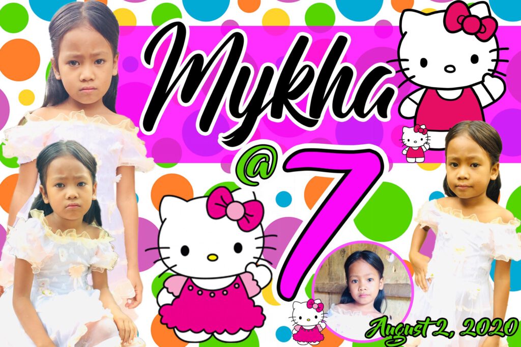 7th Birthday Hello Kitty Tarpaulin Design