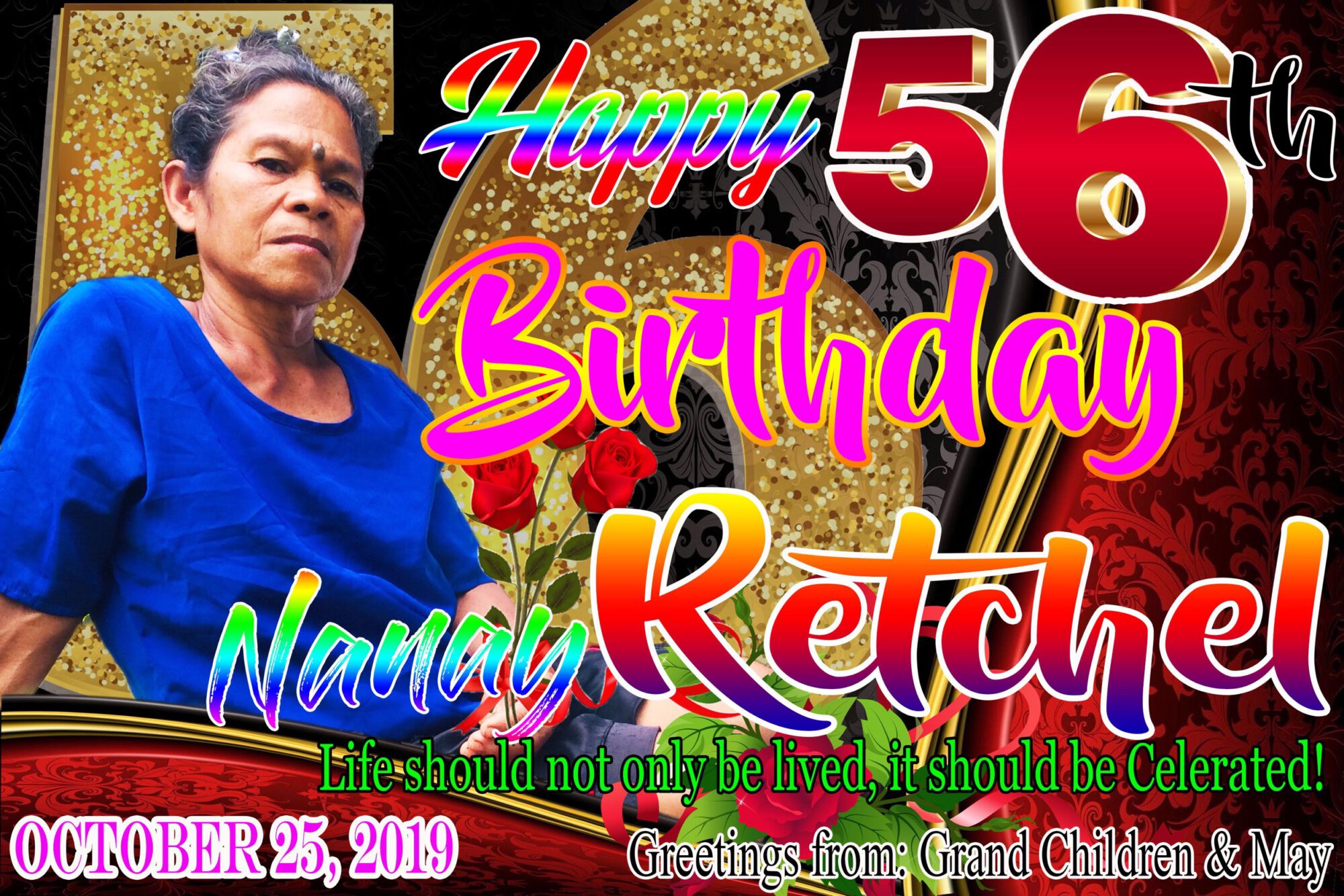 56th Birthday Tarpaulin Design