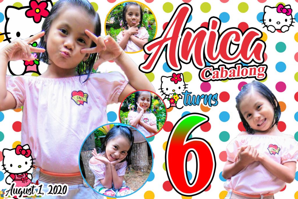 6th Birthday Hello Kitty Tarpaulin Design