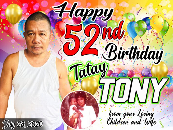 52nd Birthday Tarpaulin Design