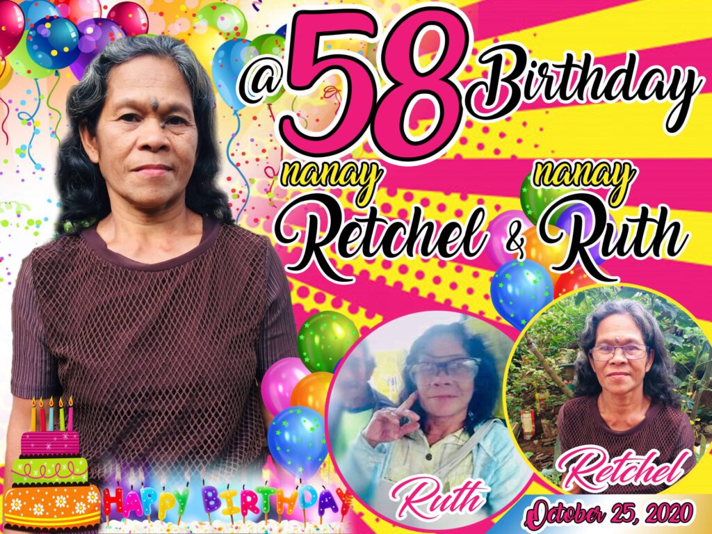 58th Birthday Tarpaulin Design