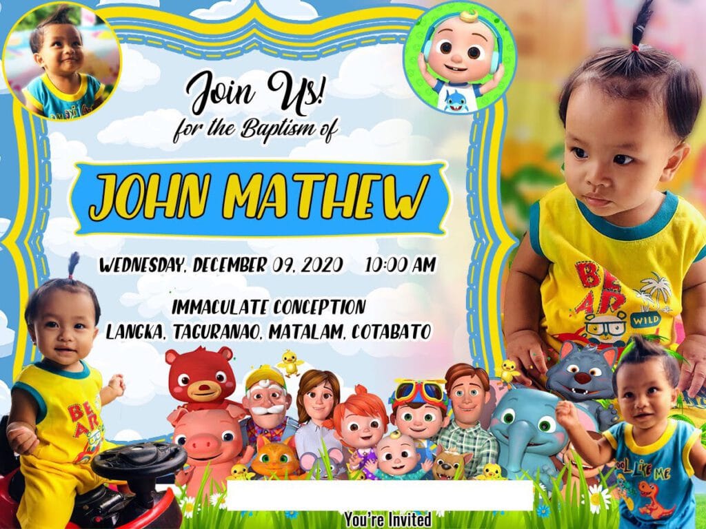 Cocomelon Invitation Layout