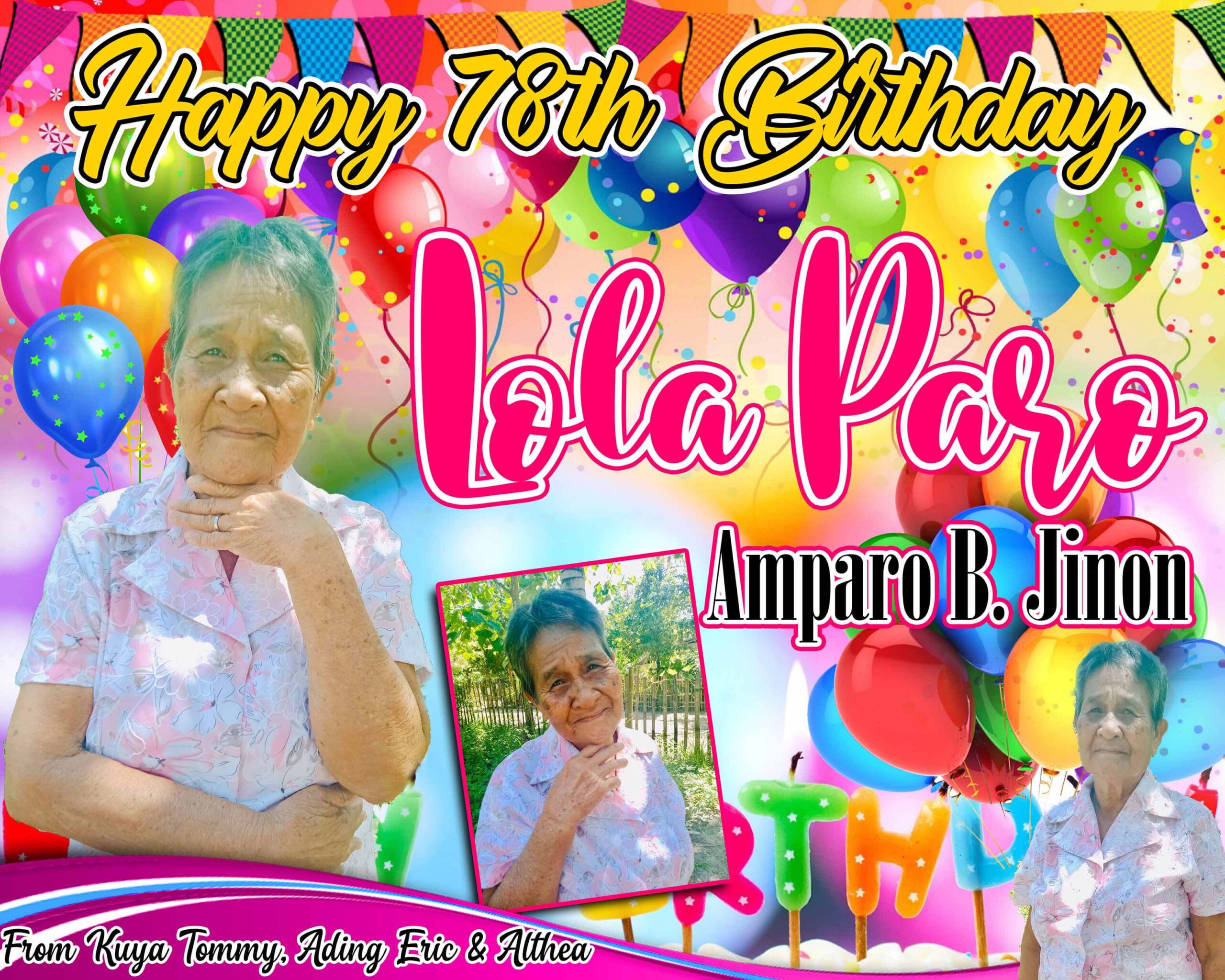 78th Birthday Tarpaulin Design