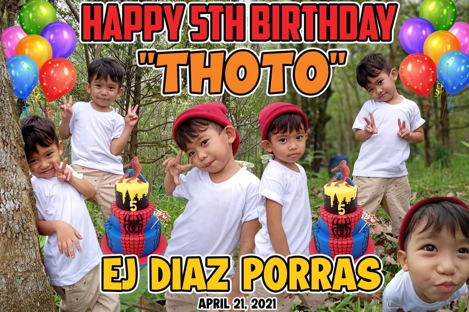 Birthday tarp design for Boy