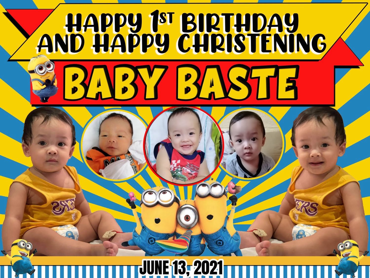 minion birthday tarpaulin layout template