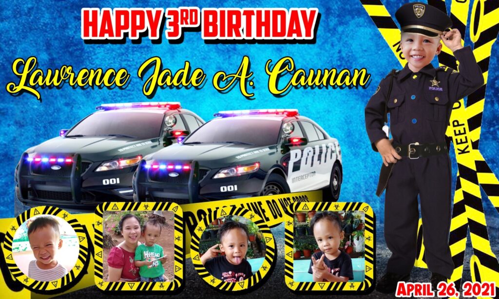 police tarpaulin design for kids