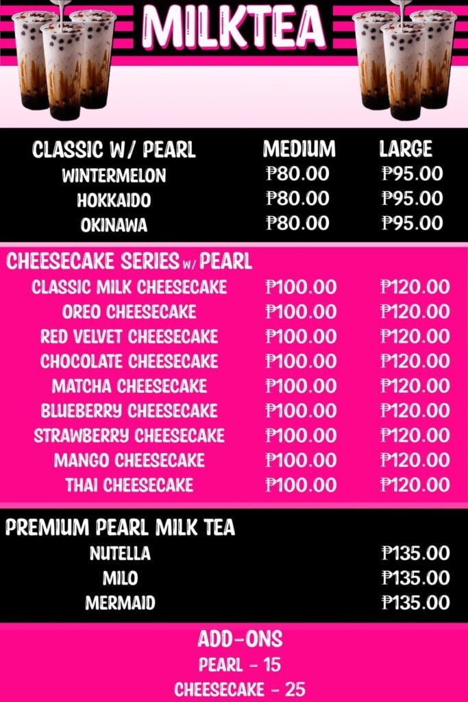 business tarpaulin design for Milktea