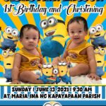 minion invitation card design layout