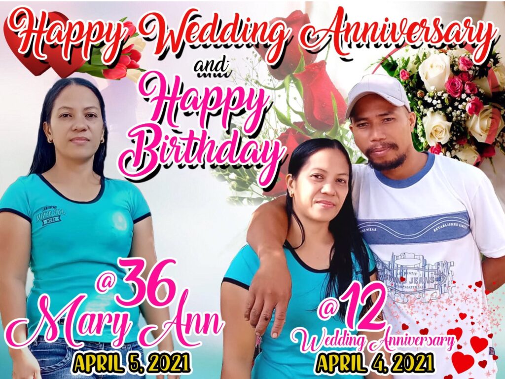 wedding anniversary tarpaulin 