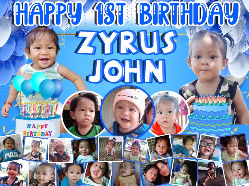 blue background for birthday tarpaulin