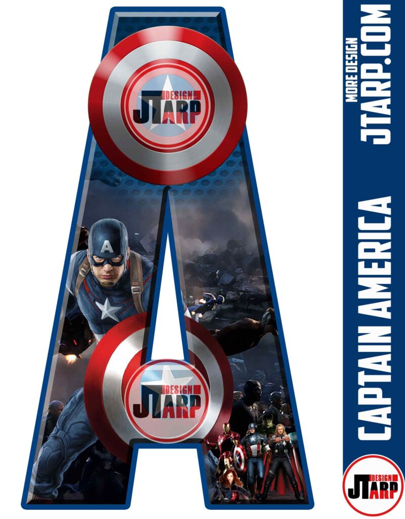 Letter A Captain America Printable