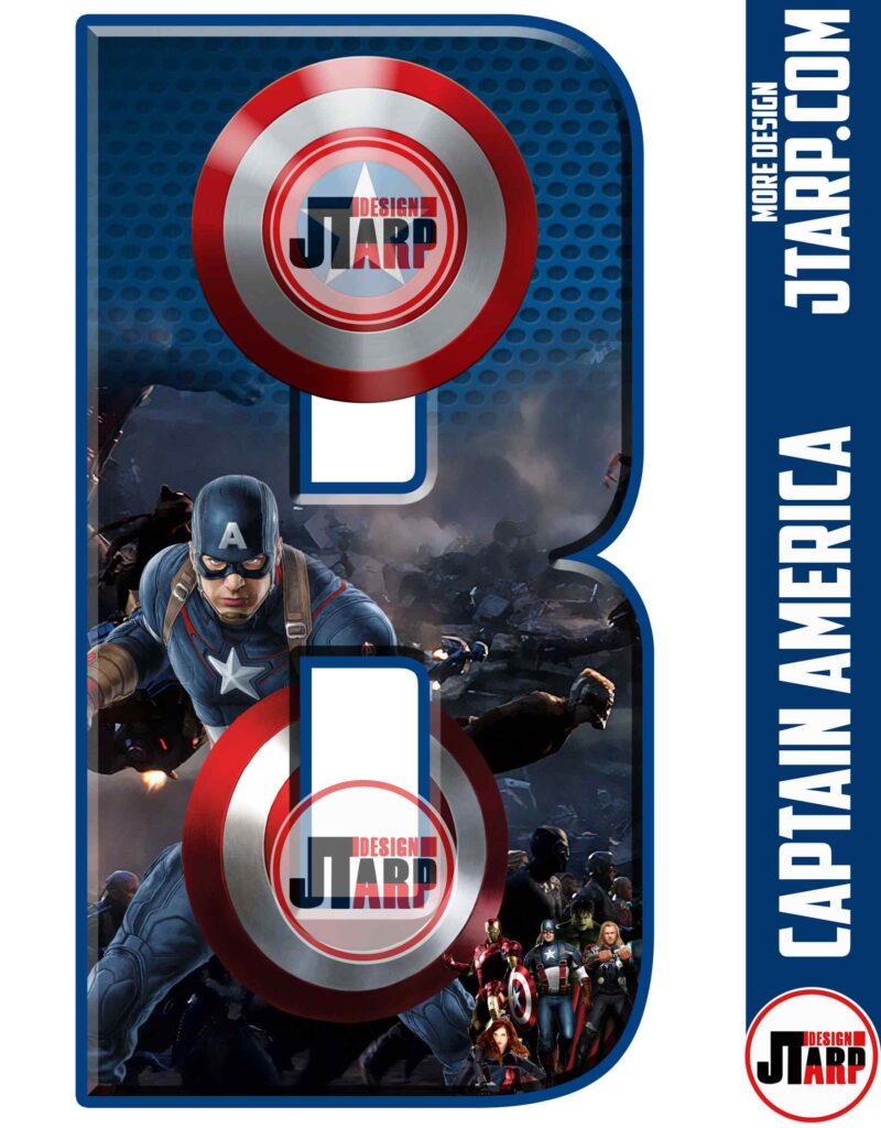 Letter B Captain America Printable