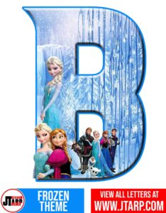 Printable Frozen Alphabet Letters A to Z