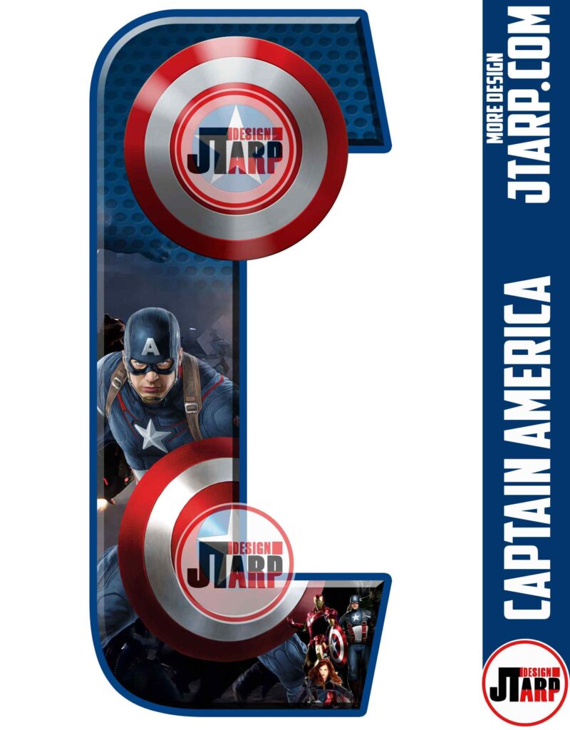 Letter C Captain America Printable