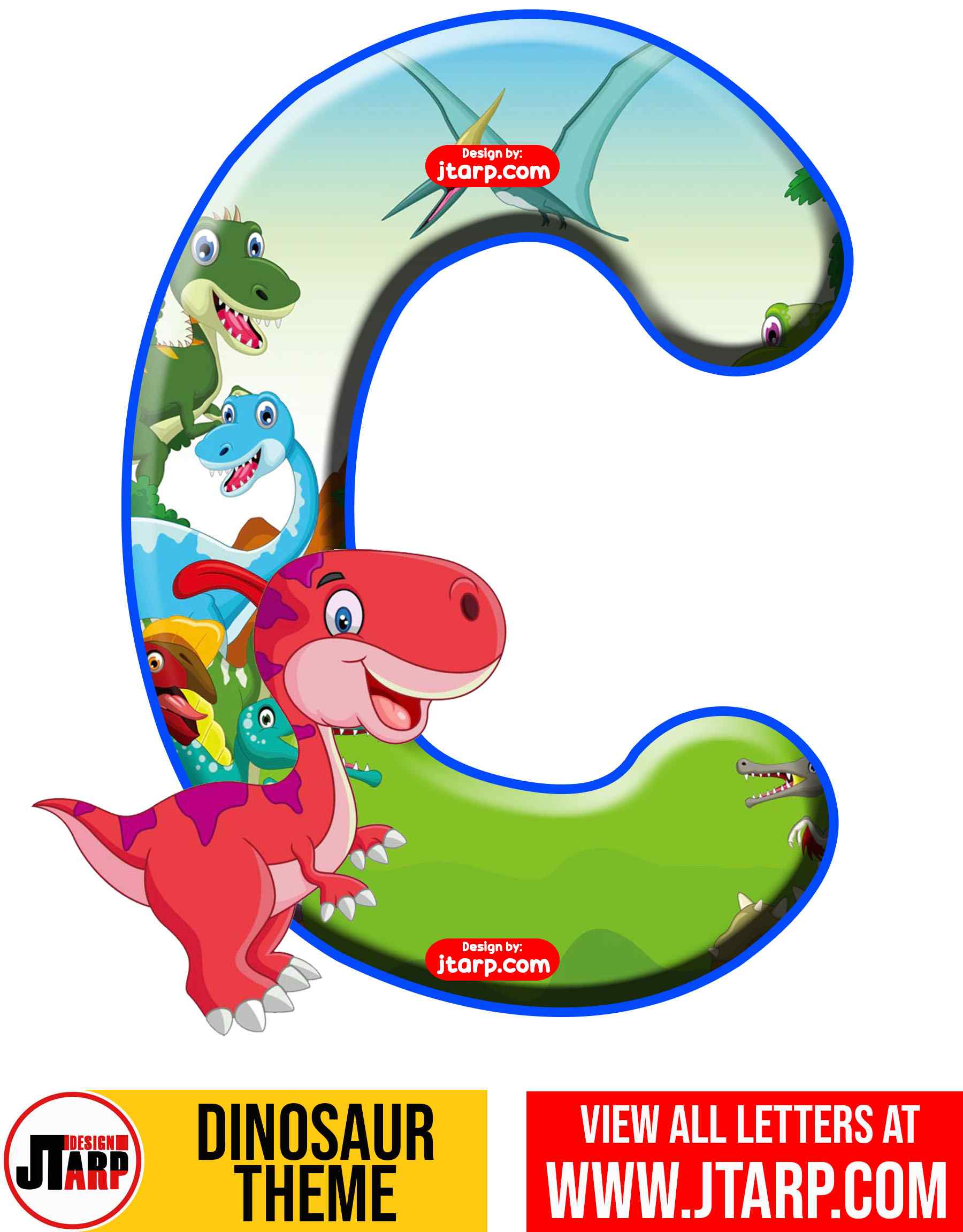 Letter C Free Printable Dinosaur Alphabet Letters