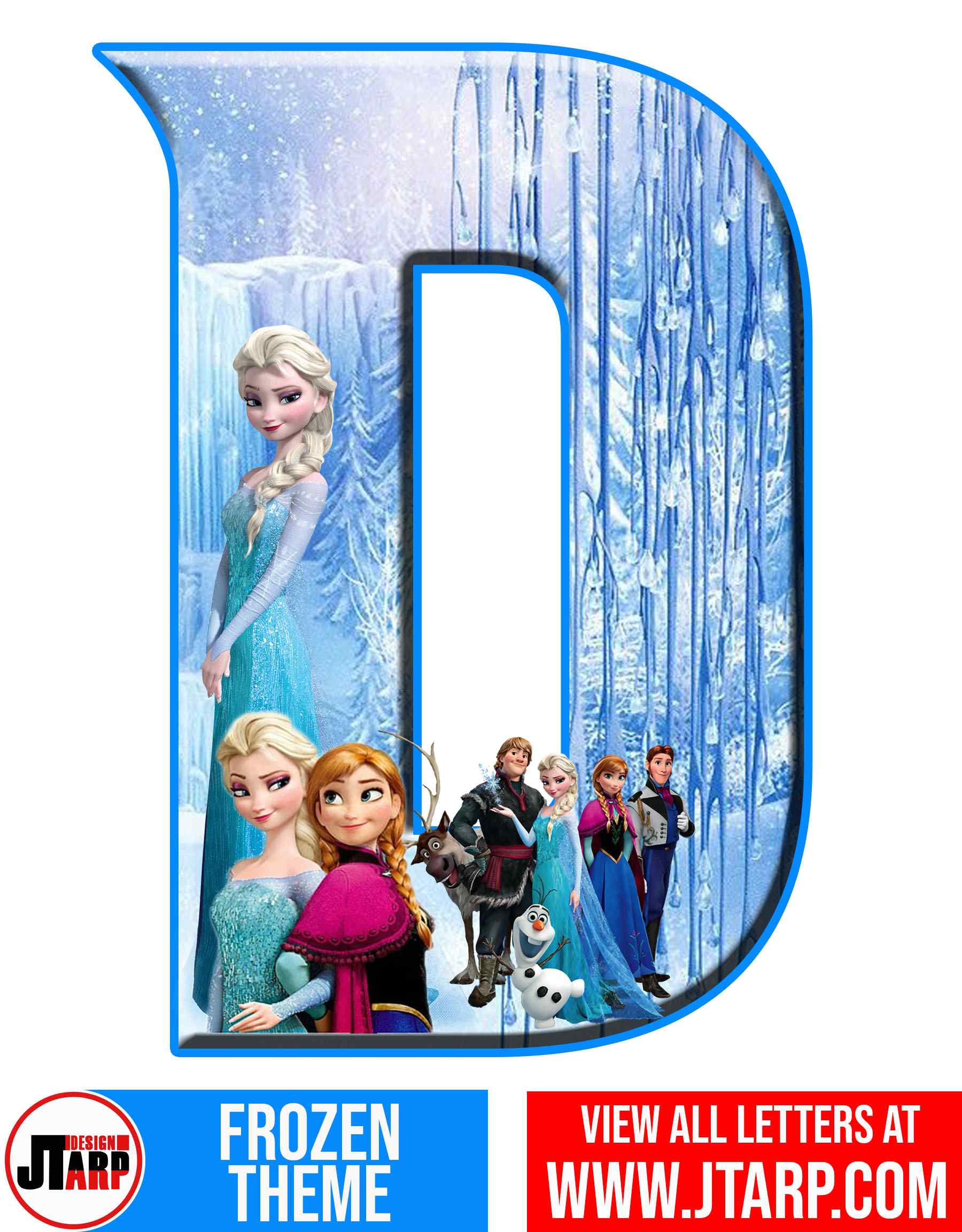 Letter D Frozen Alphabet Letters Printable Free