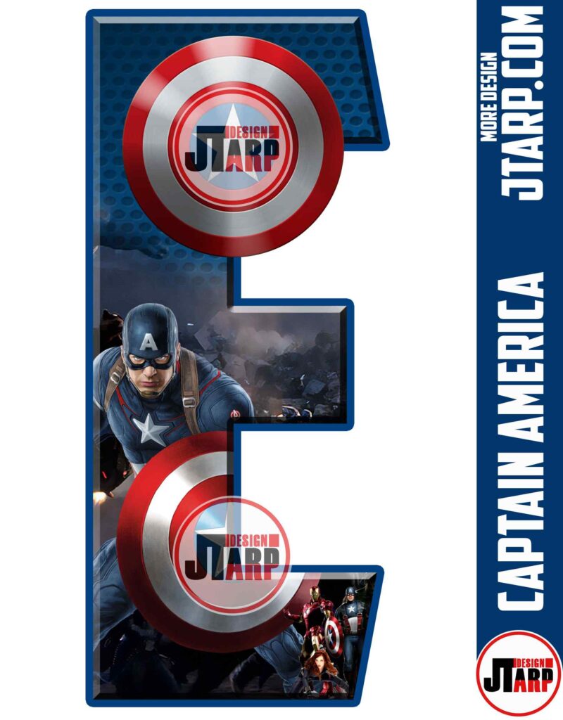 Letter E Captain America Printable