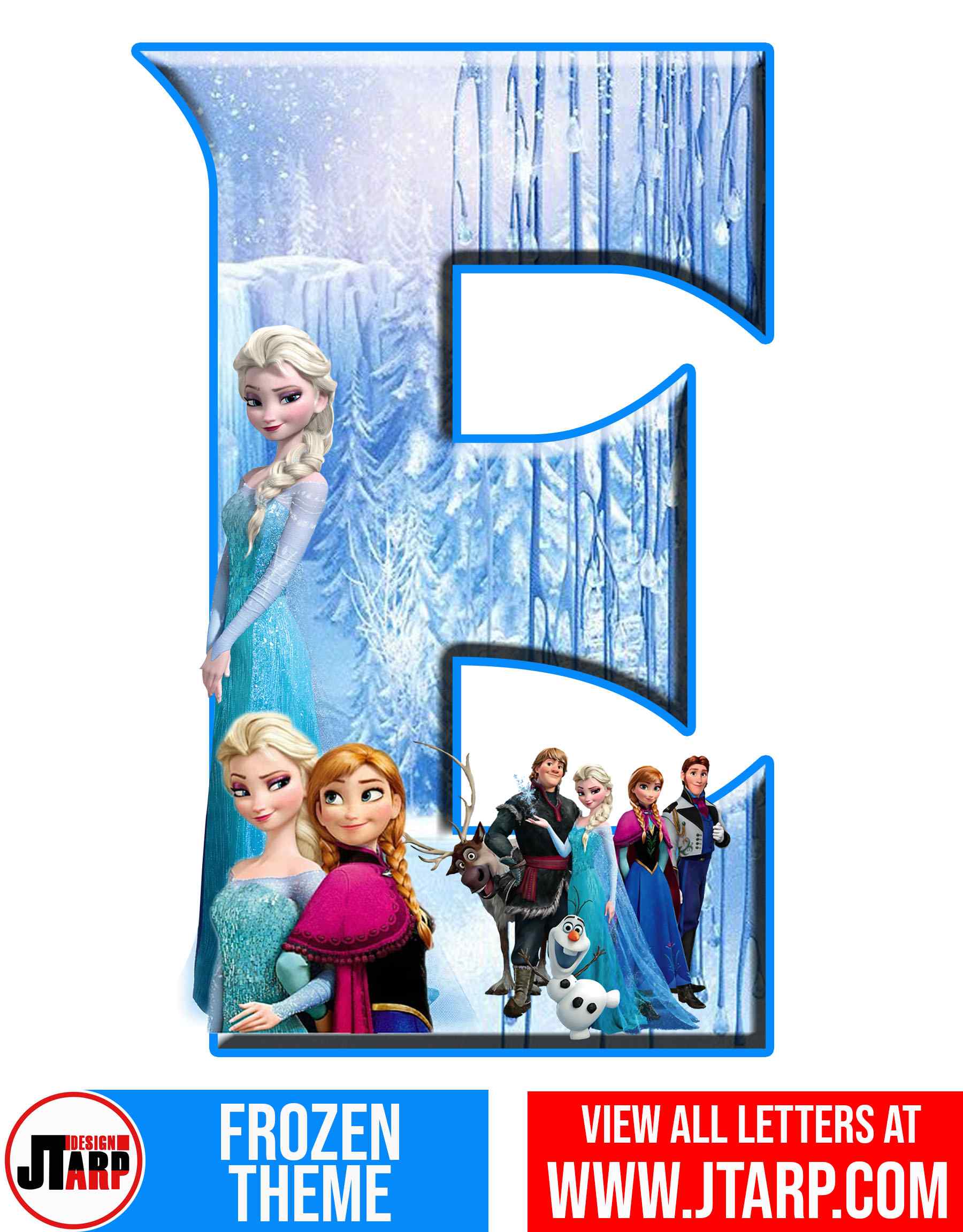 Letter E Frozen Alphabet Letters Printable Free