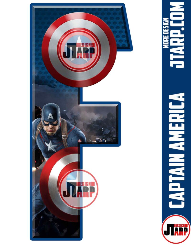 Letter F Captain America Printable