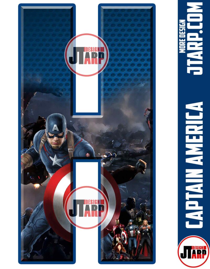 Letter H Captain America Printable