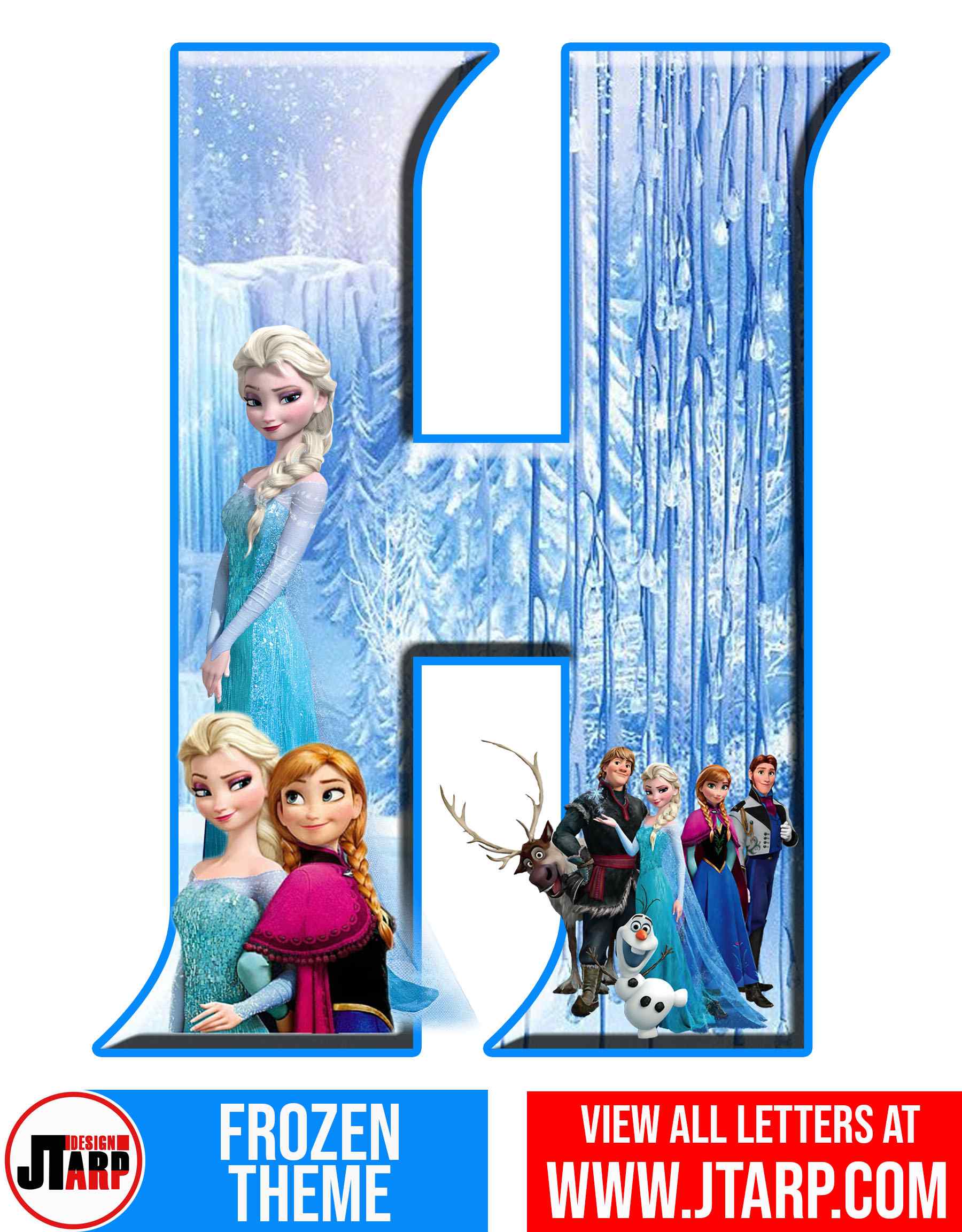 Letter H Frozen Alphabet Letters Printable Free