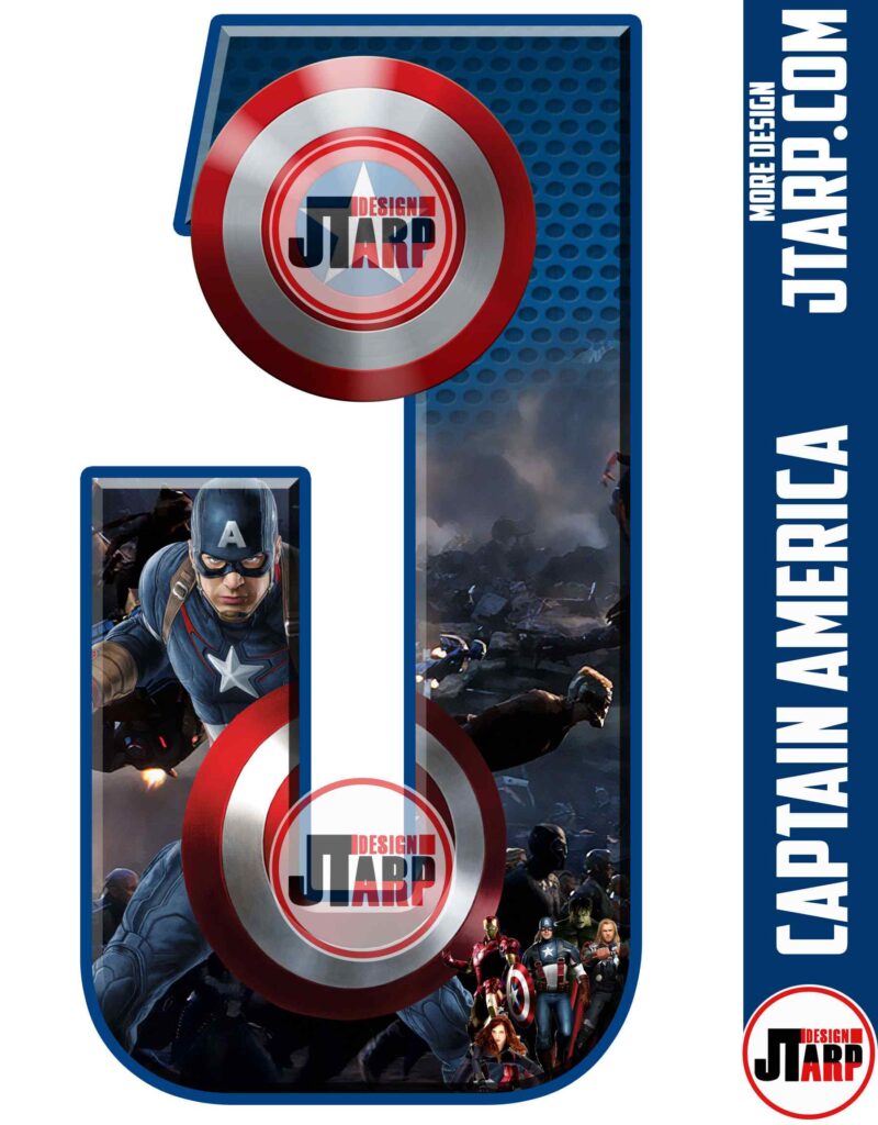 Letter J Captain America Printable