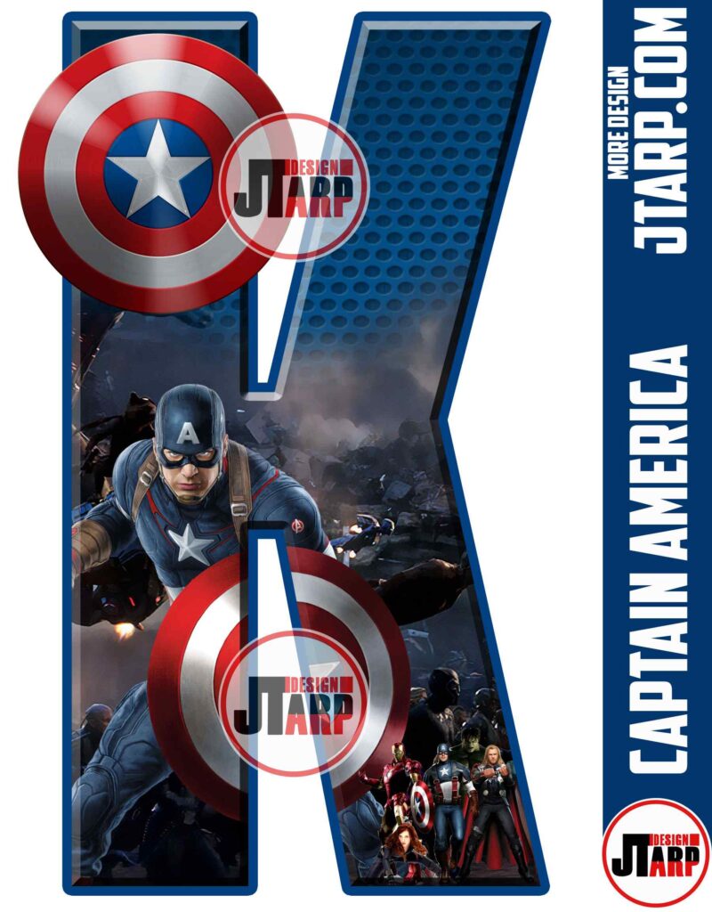 Letter K Captain America Printable