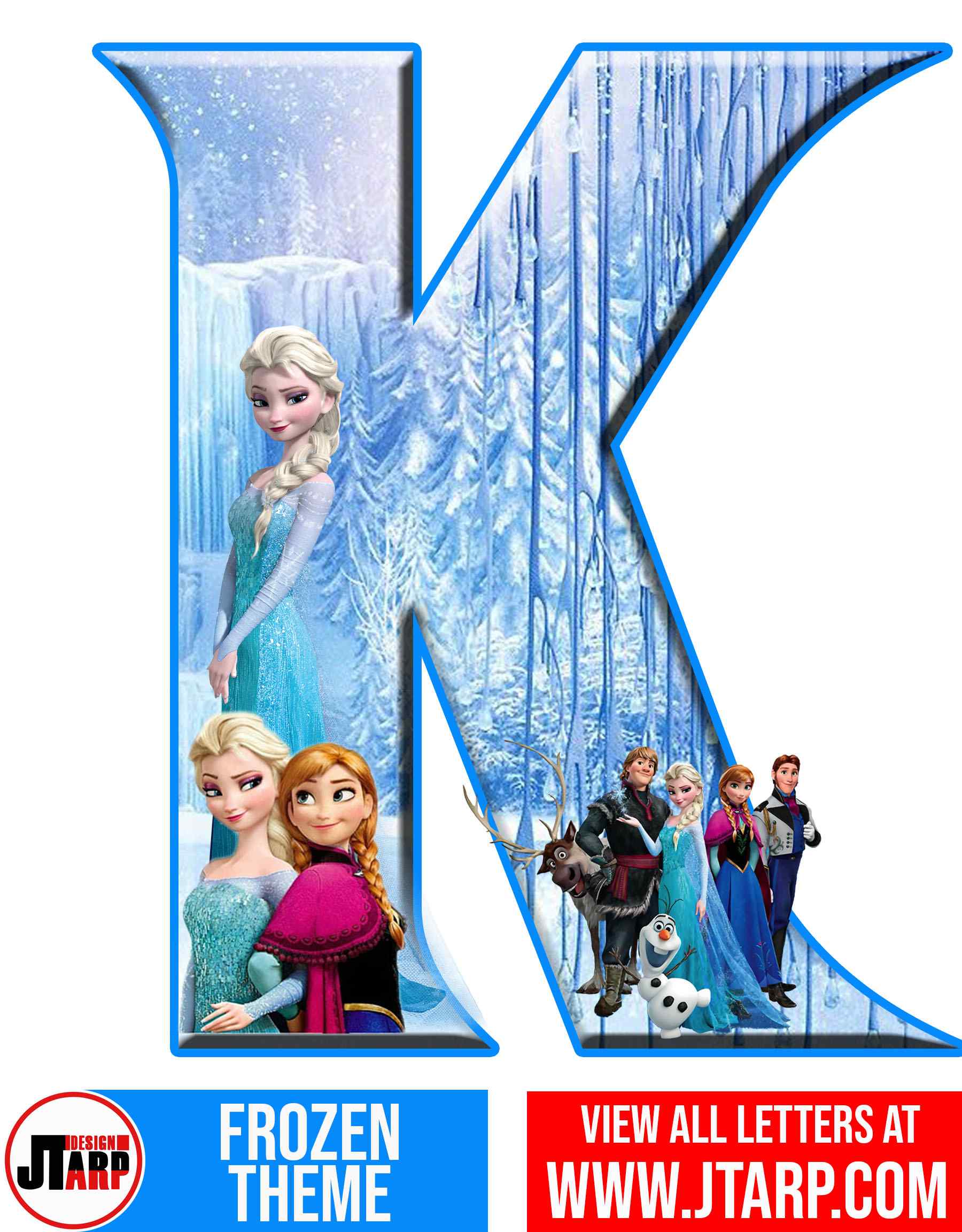 Letter K Frozen Alphabet Letters Printable Free