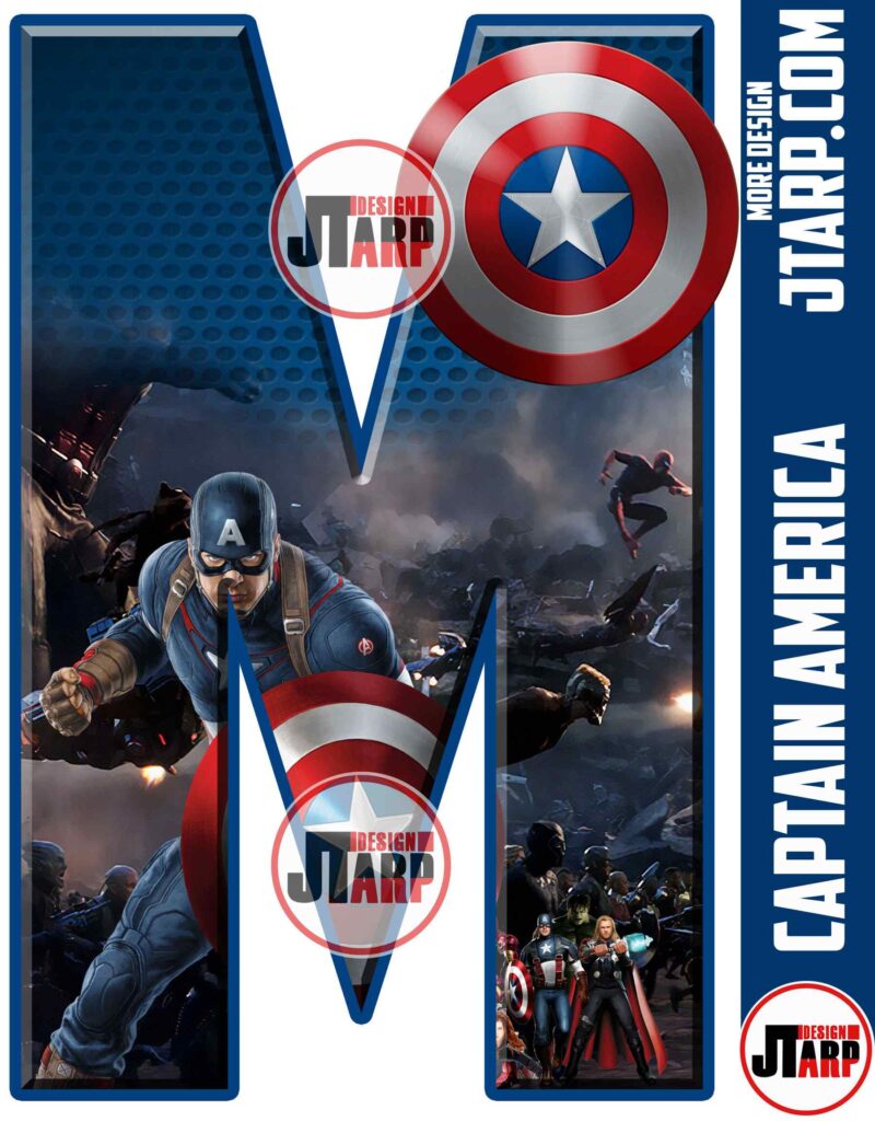 Letter M Captain America Printable