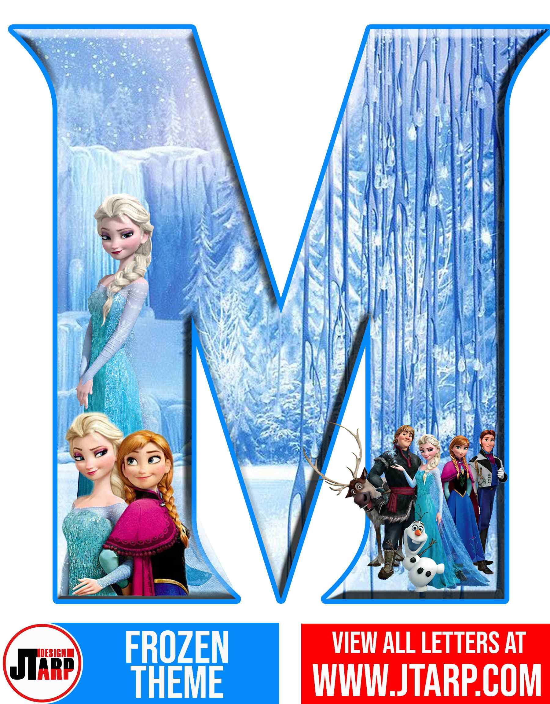 Letter M Frozen Alphabet Letters Printable Free