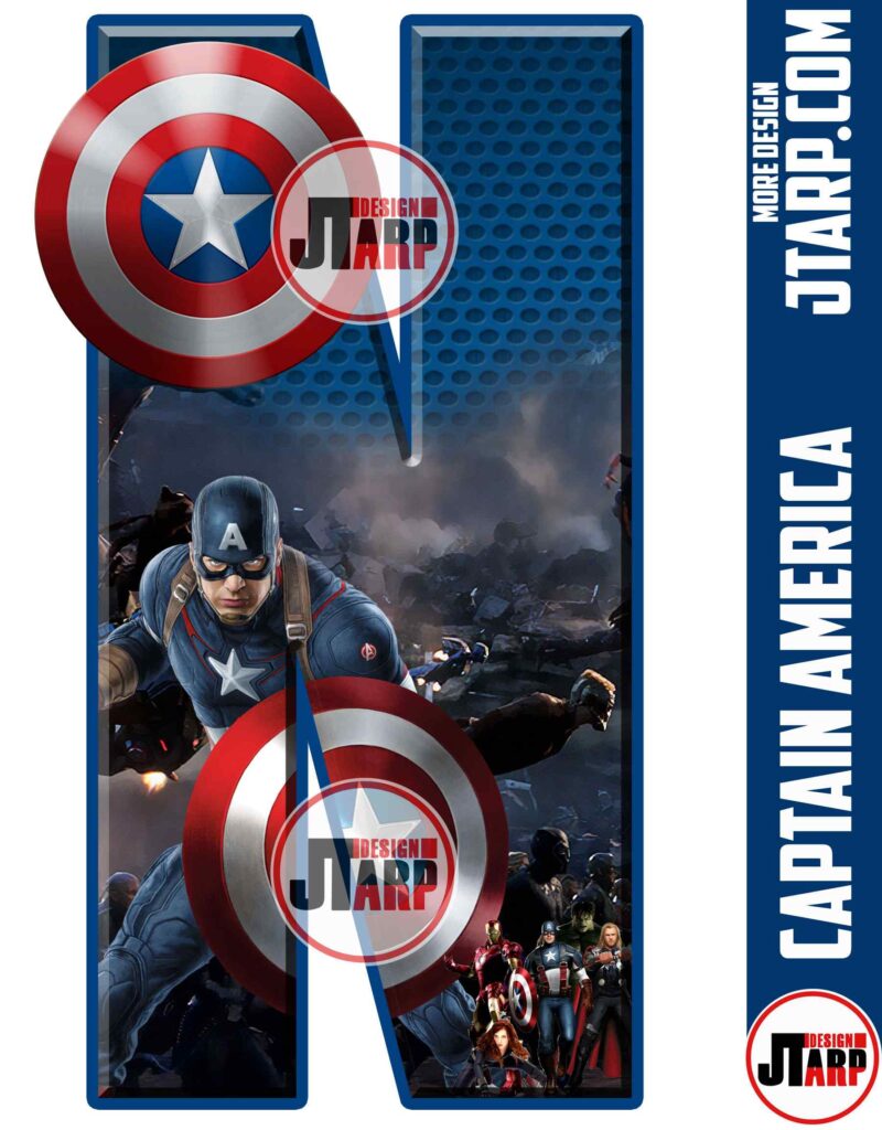 Letter N Captain America Printable