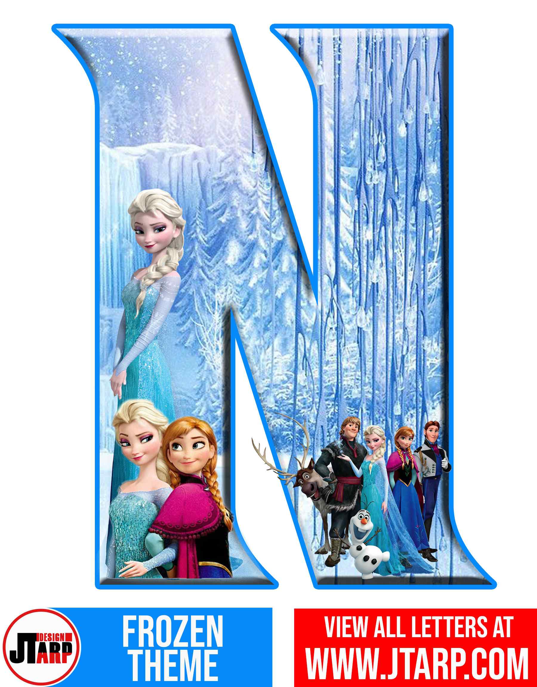 Letter N Frozen Alphabet Letters Printable Free