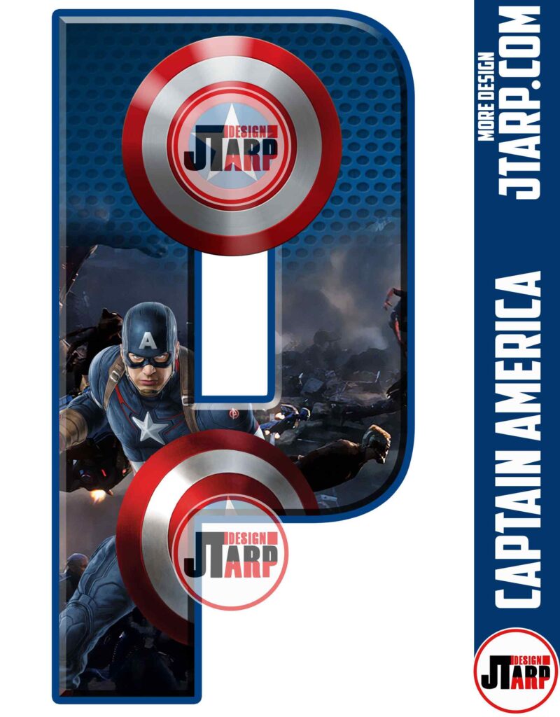 Letter P Captain America Printable