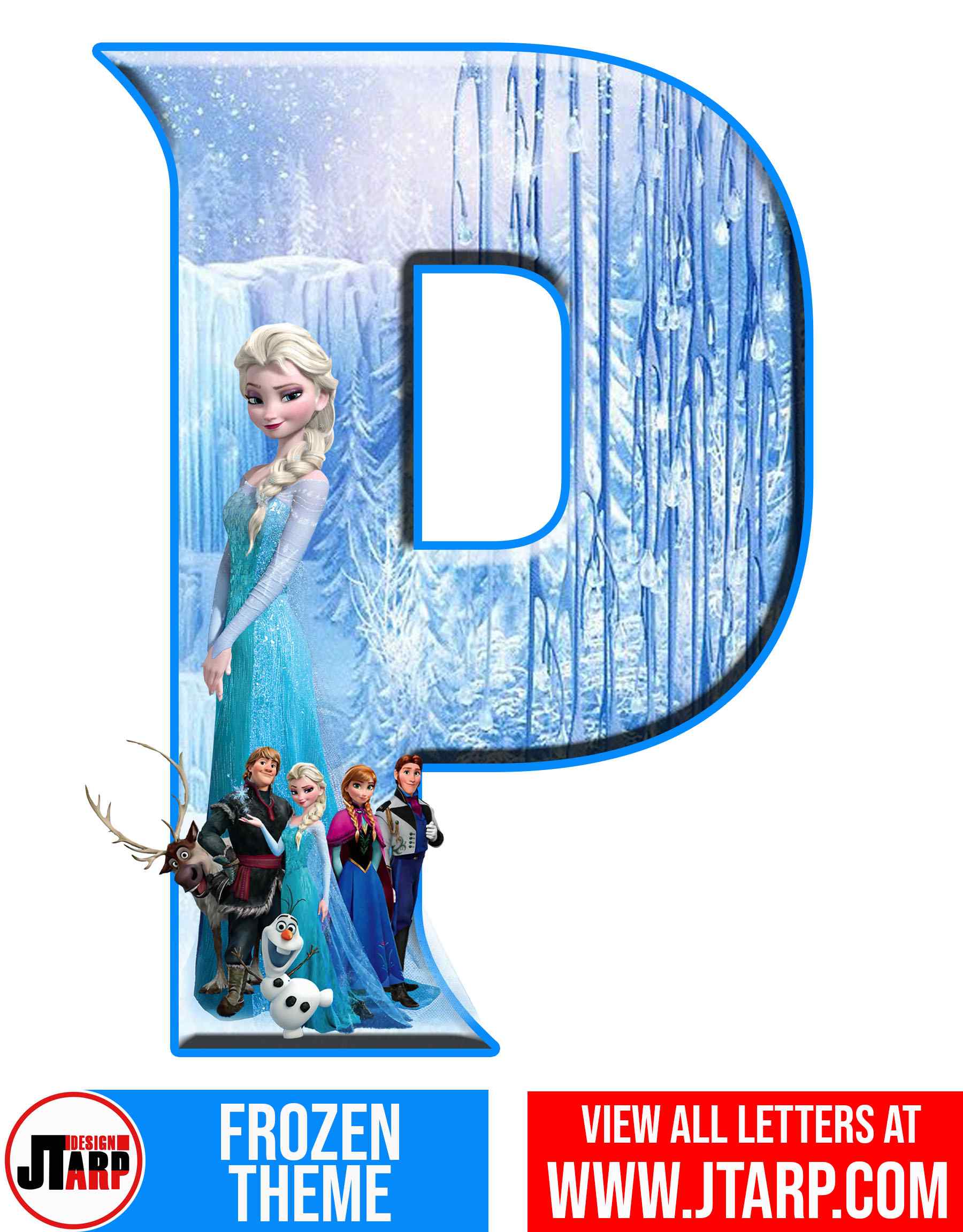 Letter P Frozen Alphabet Letters Printable Free