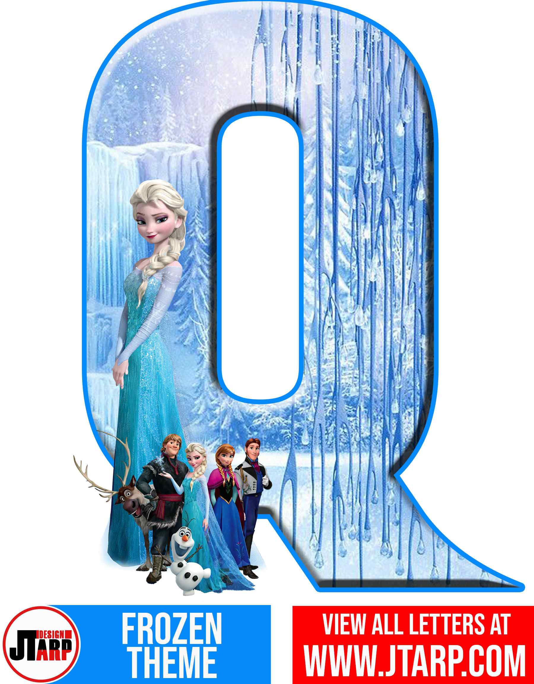 Letter Q Frozen Alphabet Letters Printable Free