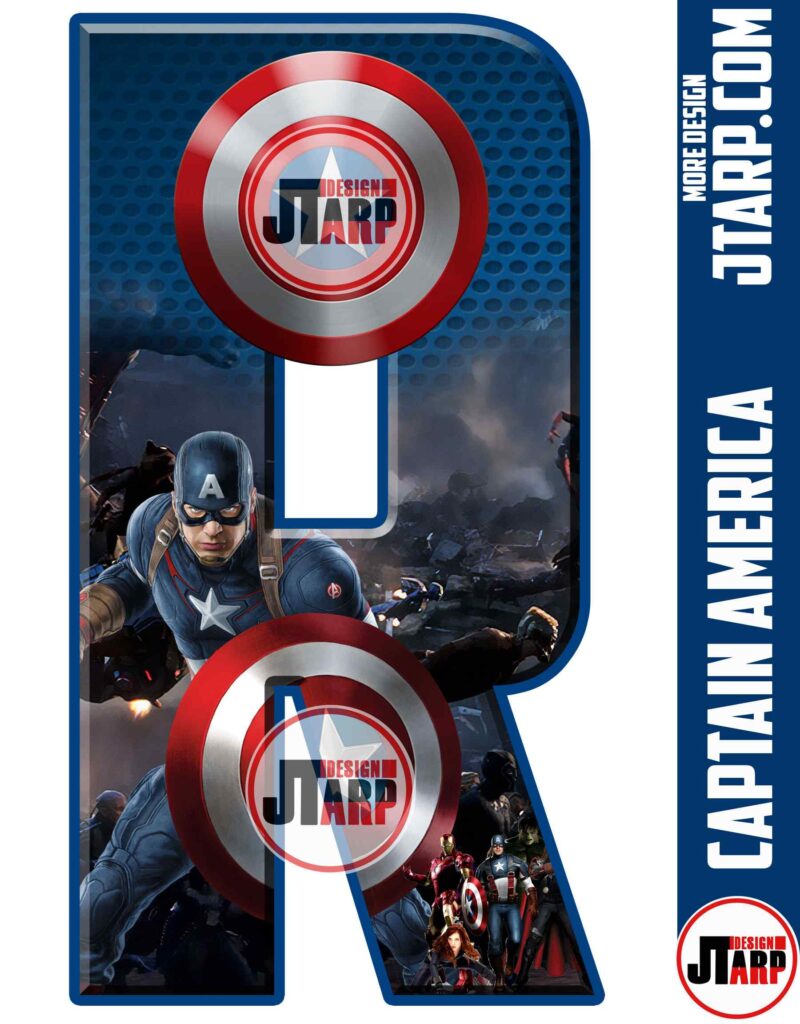 Letter R Captain America Printable