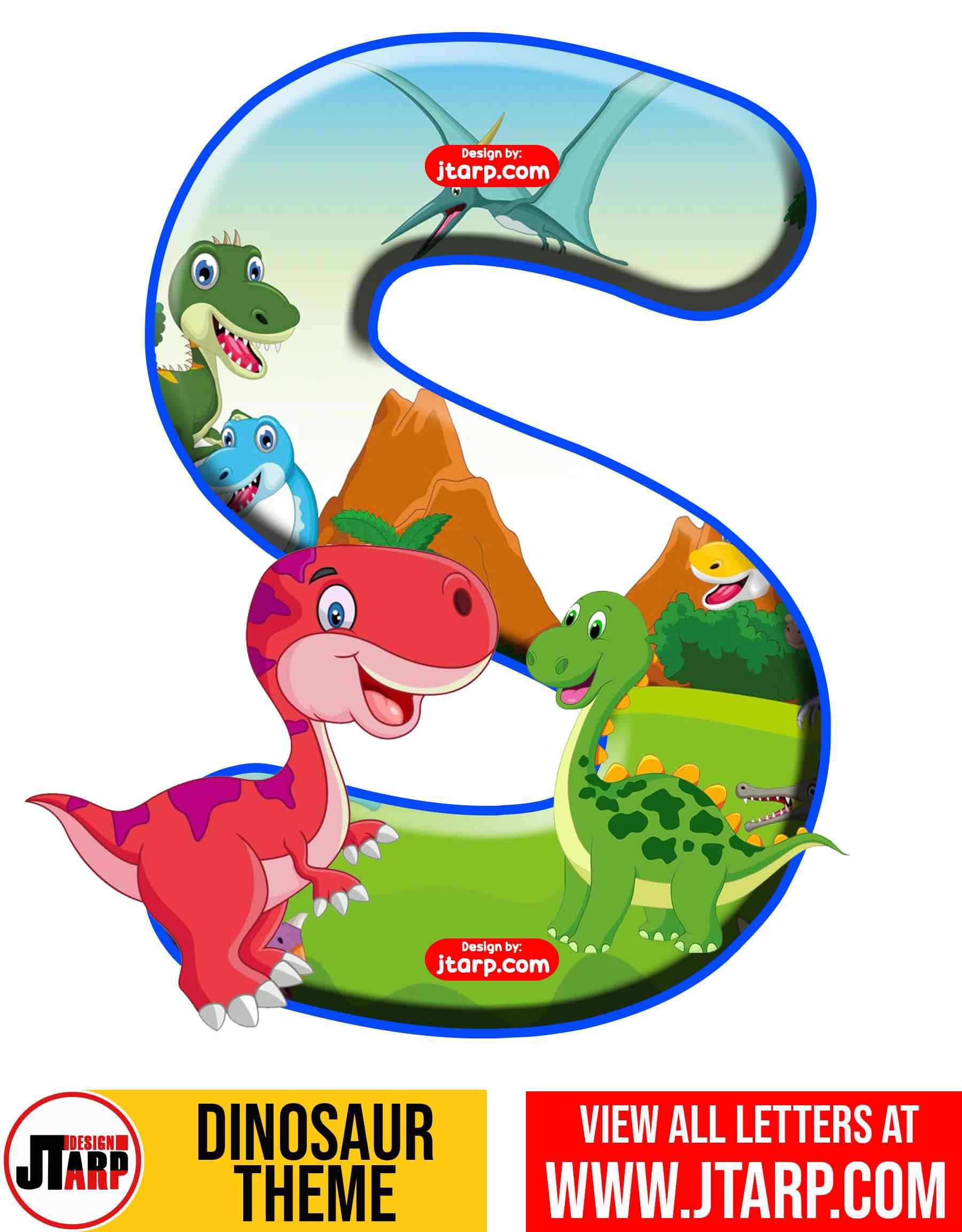 Letter S Free Printable Dinosaur Alphabet Letters