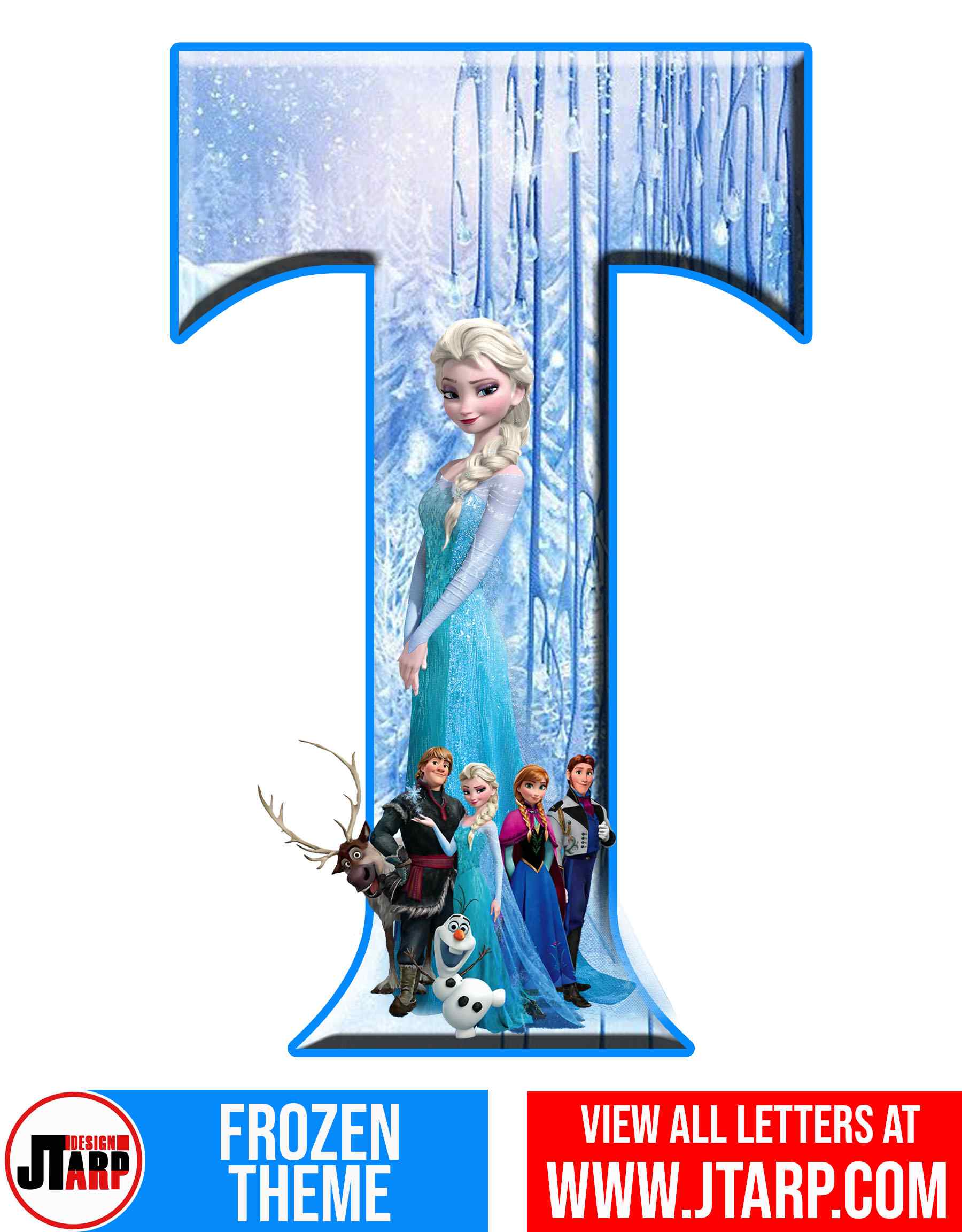 Letter T Frozen Alphabet Letters Printable Free