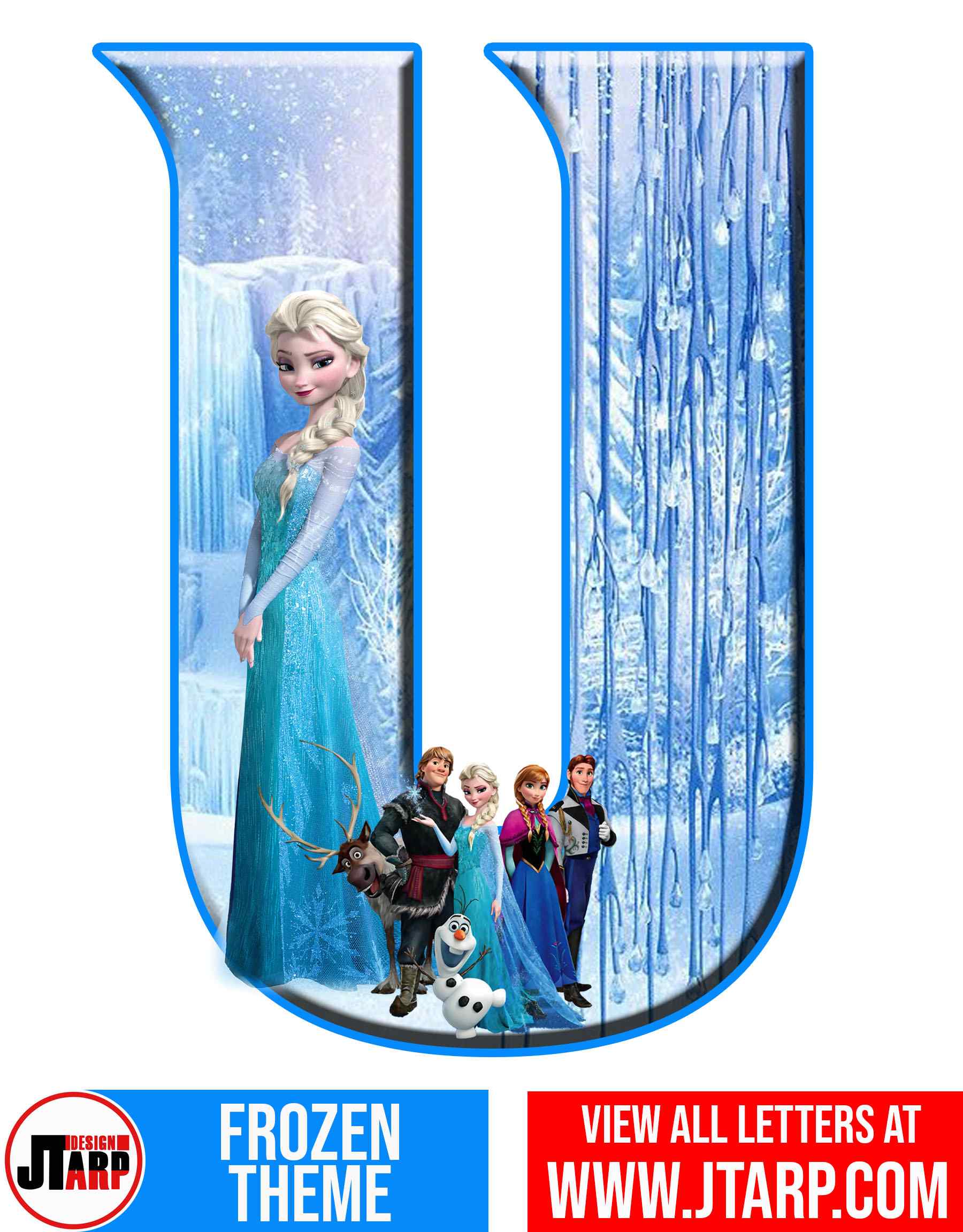 Letter U Frozen Alphabet Letters Printable Free