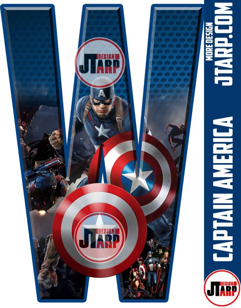 Letter W Captain America Printable