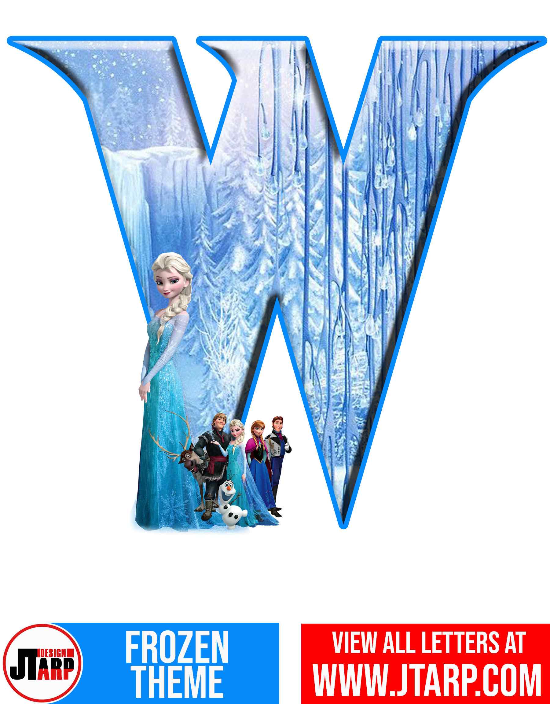 Letter W Frozen Alphabet Letters Printable Free