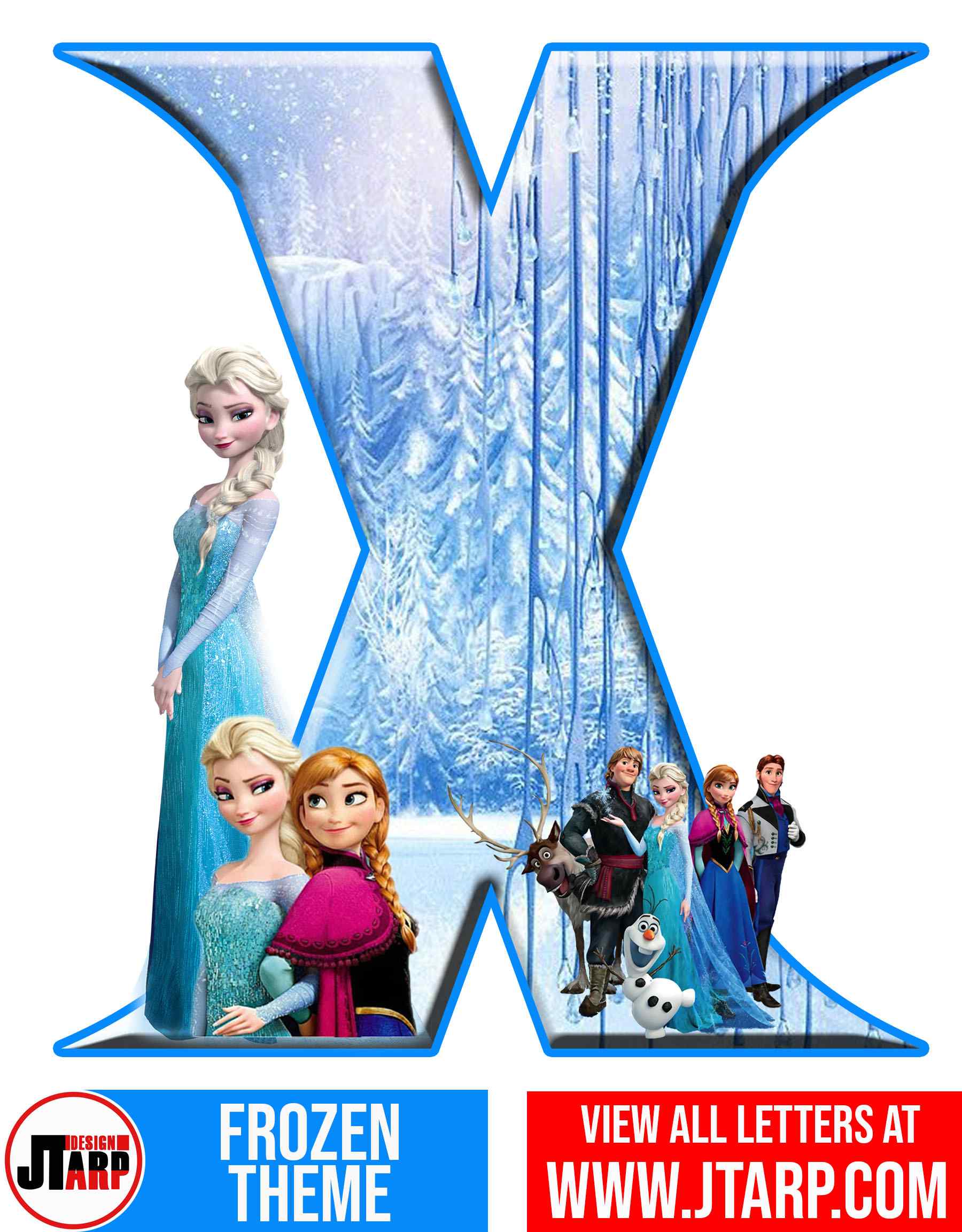 Letter X Frozen Alphabet Letters Printable Free
