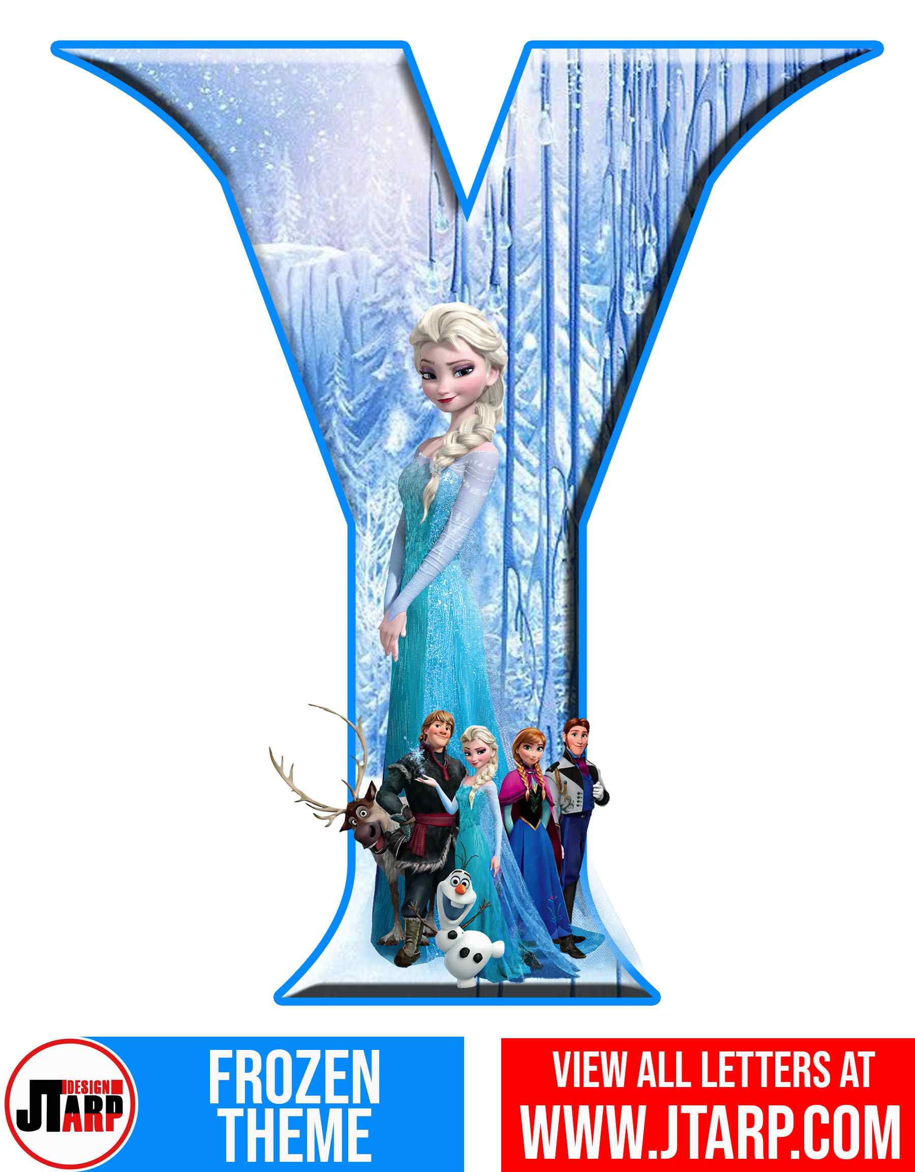 Letter Y Frozen Alphabet Letters Printable Free