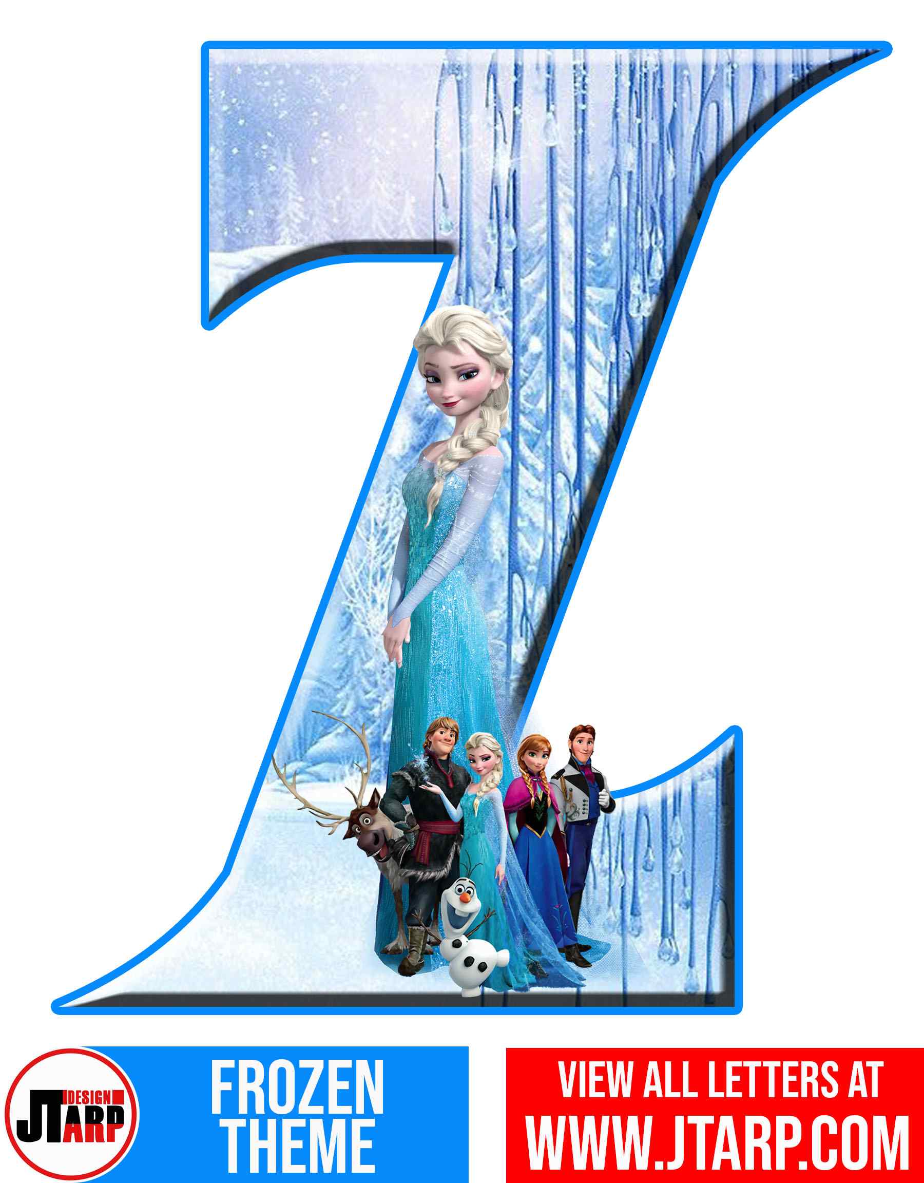 Letter Z Frozen Alphabet Letters Printable Free